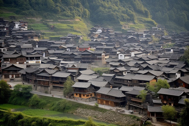 千户苗寨建筑风格田园观光苗族传统文化实拍摄影图,高清,摄影图,摄影图片,图片大全,摄影图免费下载